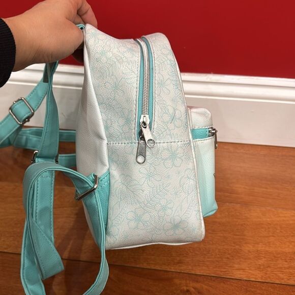 Loungefly Disney Lilo And Stitch Hibiscus Flowers Sketch Mini Backpack - Picture 6 of 11